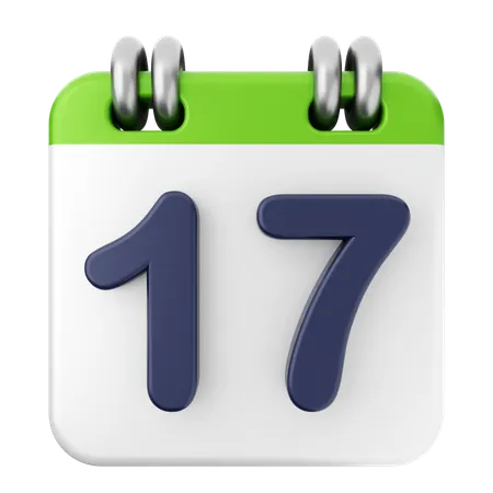 Calendario 17  3D Icon