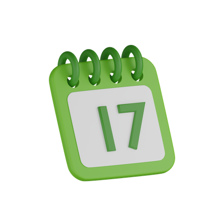 17 Date  3D Icon