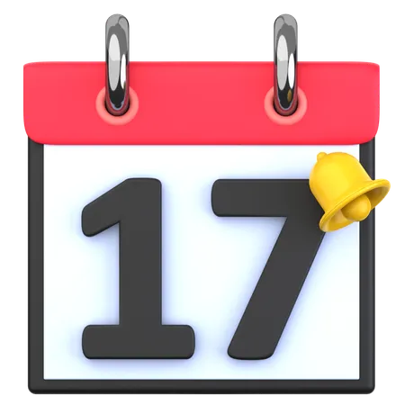 17 Date  3D Icon