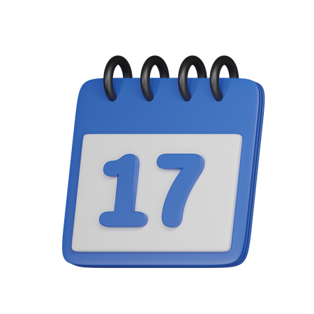 17 Date  3D Icon