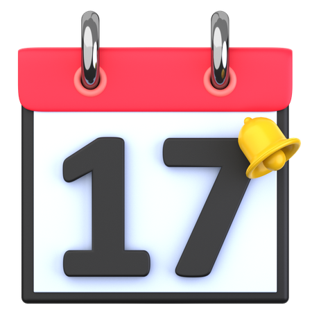 17 Date  3D Icon