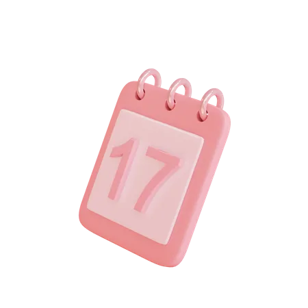 17 Date  3D Illustration