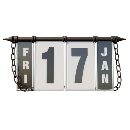 17 de janeiro sexta-feira  3D Icon