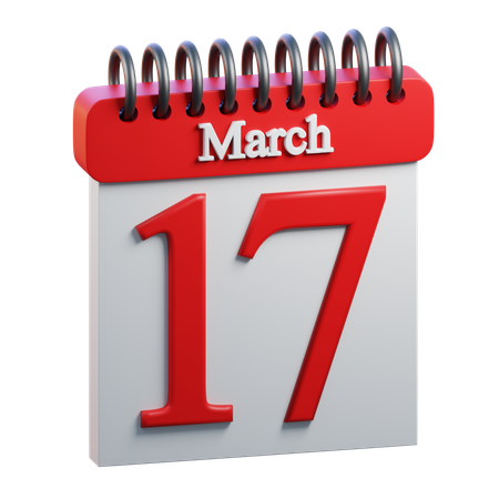 17 de março  3D Icon