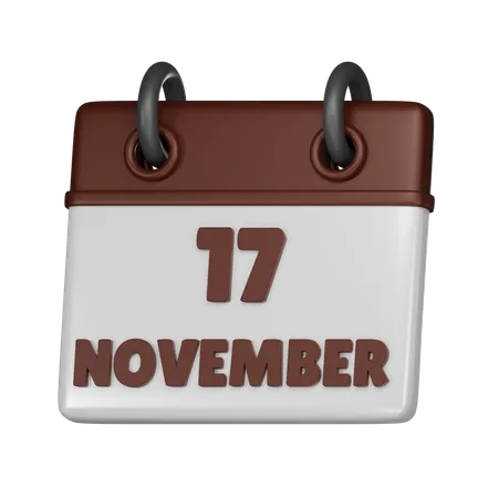 17 de novembro  3D Icon