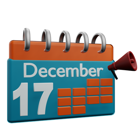 17 December  3D Icon