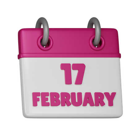 17 February  3D Icon