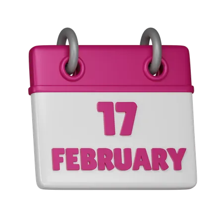 17 February  3D Icon