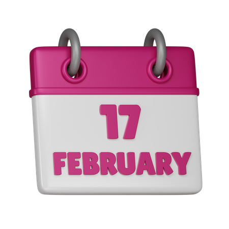 17 February  3D Icon