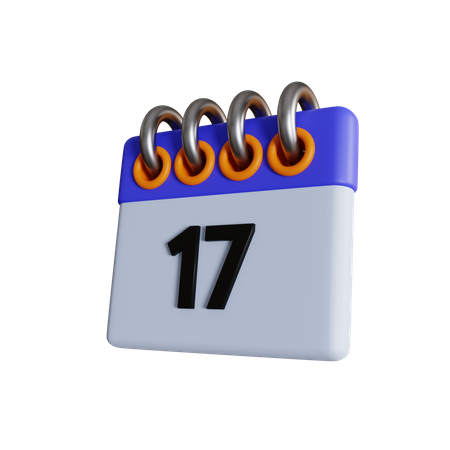 17 fecha  3D Icon