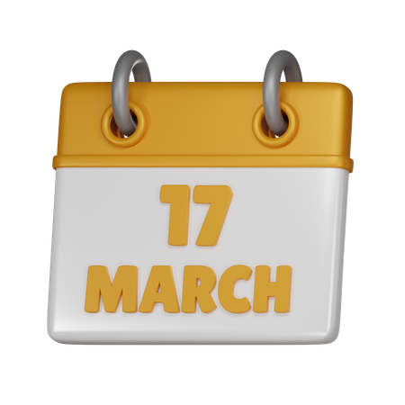 17 March  3D Icon