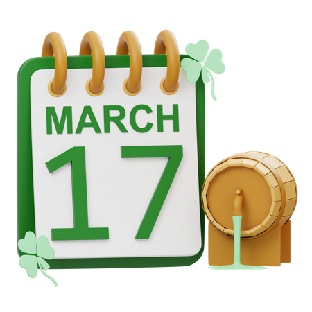 17 March  3D Icon