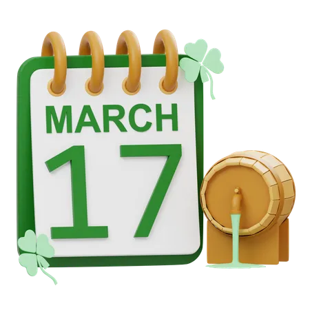 17 March  3D Icon