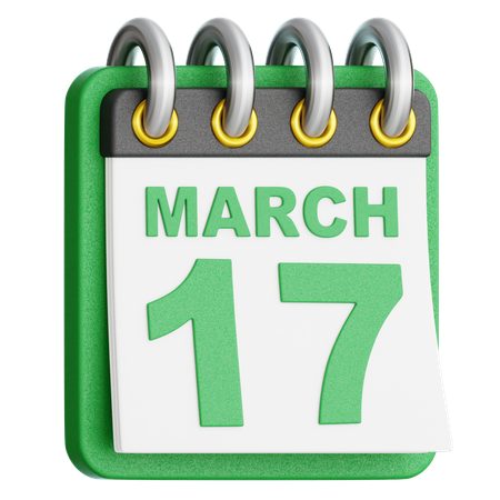 17 March  3D Icon