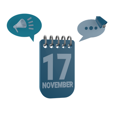 17 November  3D Icon