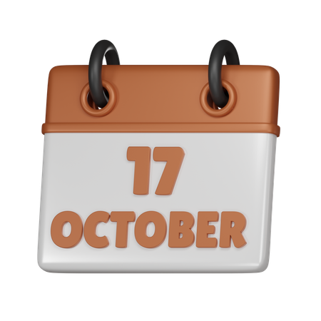 17 October  3D Icon