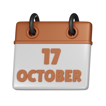 17 October  3D Icon