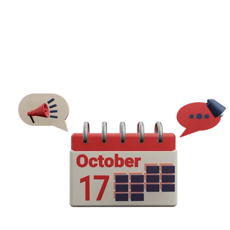 17 october  3D Icon