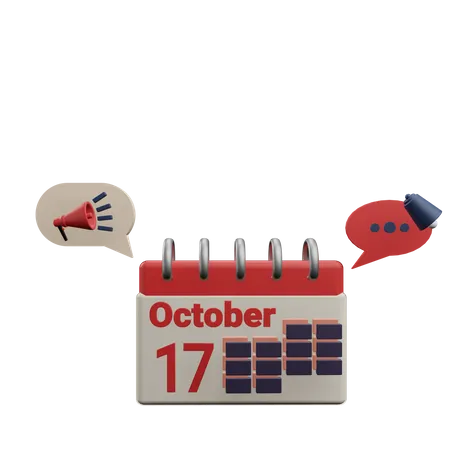 17. Oktober  3D Icon