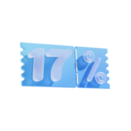 17 por cento  3D Icon