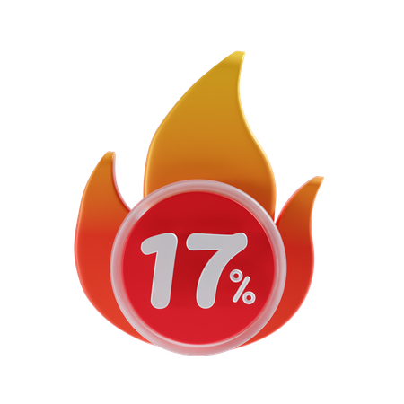 17 por cento  3D Icon
