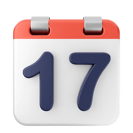 17ème calendrier  3D Icon