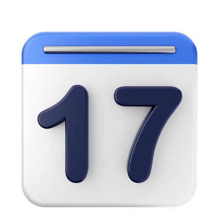 17º calendário  3D Icon