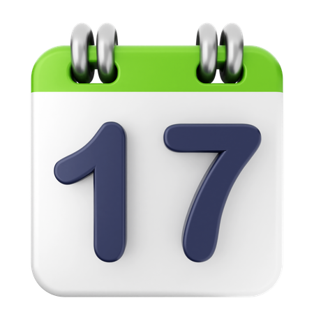 17º calendário  3D Icon