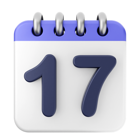 17º calendário  3D Icon