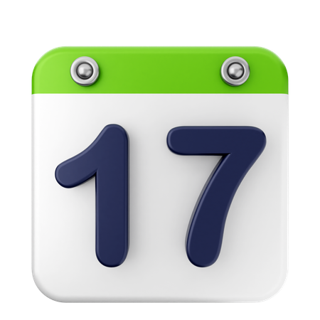 17th Calendar  3D Icon