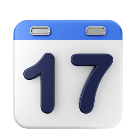 17th Calendar  3D Icon