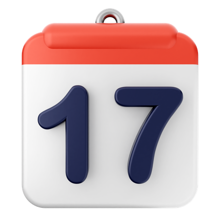 17th Calendar  3D Icon