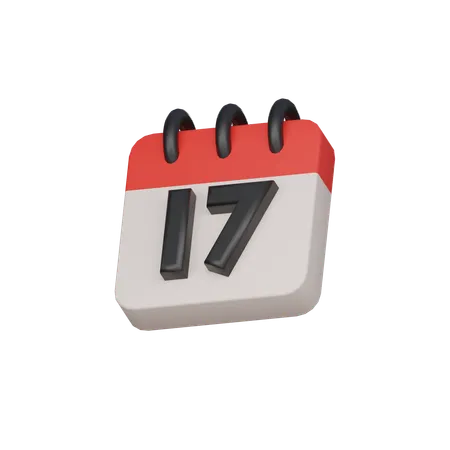 17th the seventeenth day  3D Icon