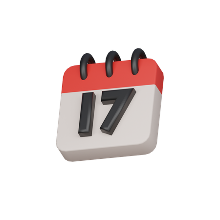 17th the seventeenth day  3D Icon