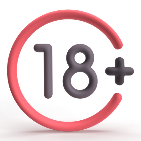 18+  3D Icon