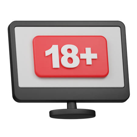 18세 이상 콘텐츠  3D Icon