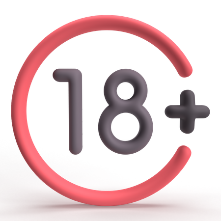 18+  3D Icon