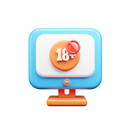 18 anos não permitido  3D Icon