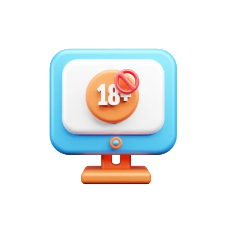 18 anos não permitido  3D Icon