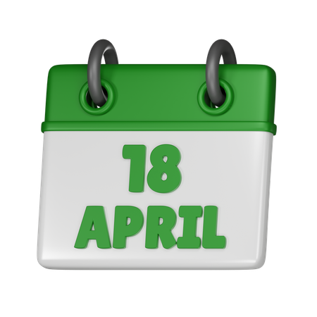 18 April  3D Icon