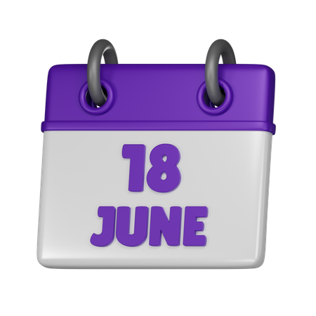 18 de junho  3D Icon