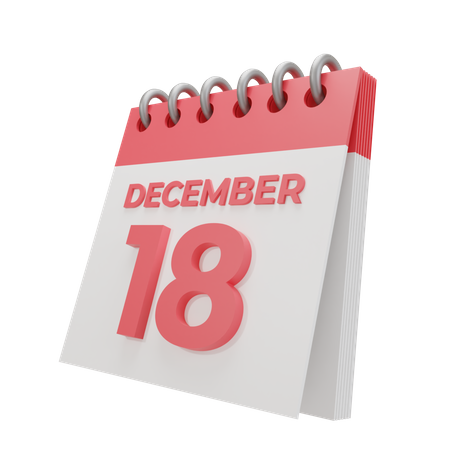 18 December  3D Icon