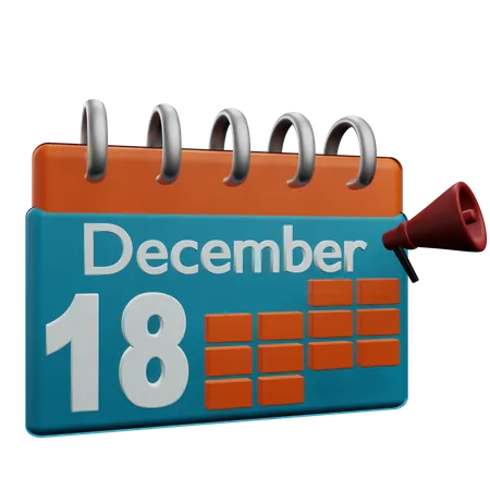 18 December  3D Icon