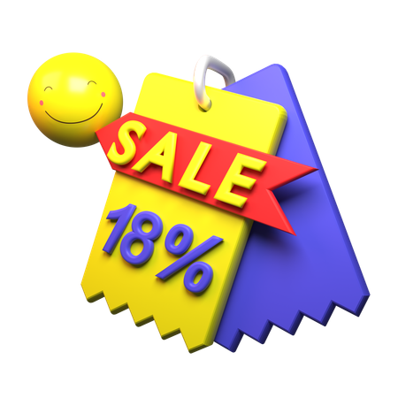 18% Discount  3D Icon