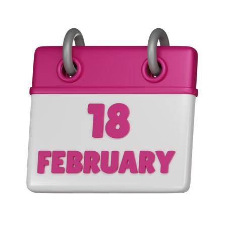 18 February  3D Icon