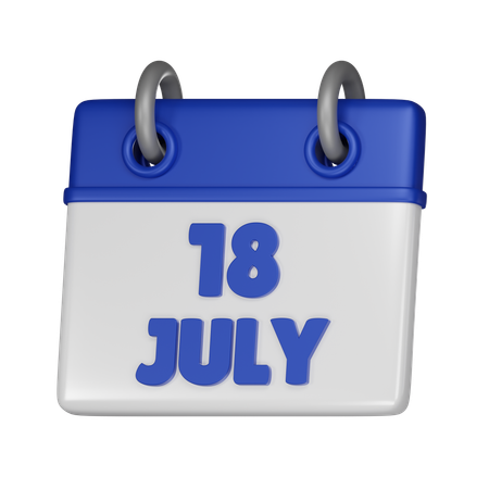 18 July  3D Icon