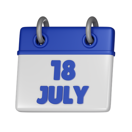 18 July  3D Icon