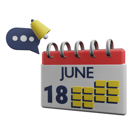 18 june  3D Icon