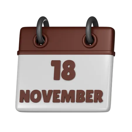 18 November  3D Icon