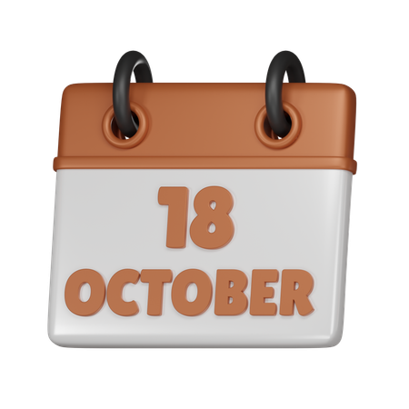 18 October  3D Icon